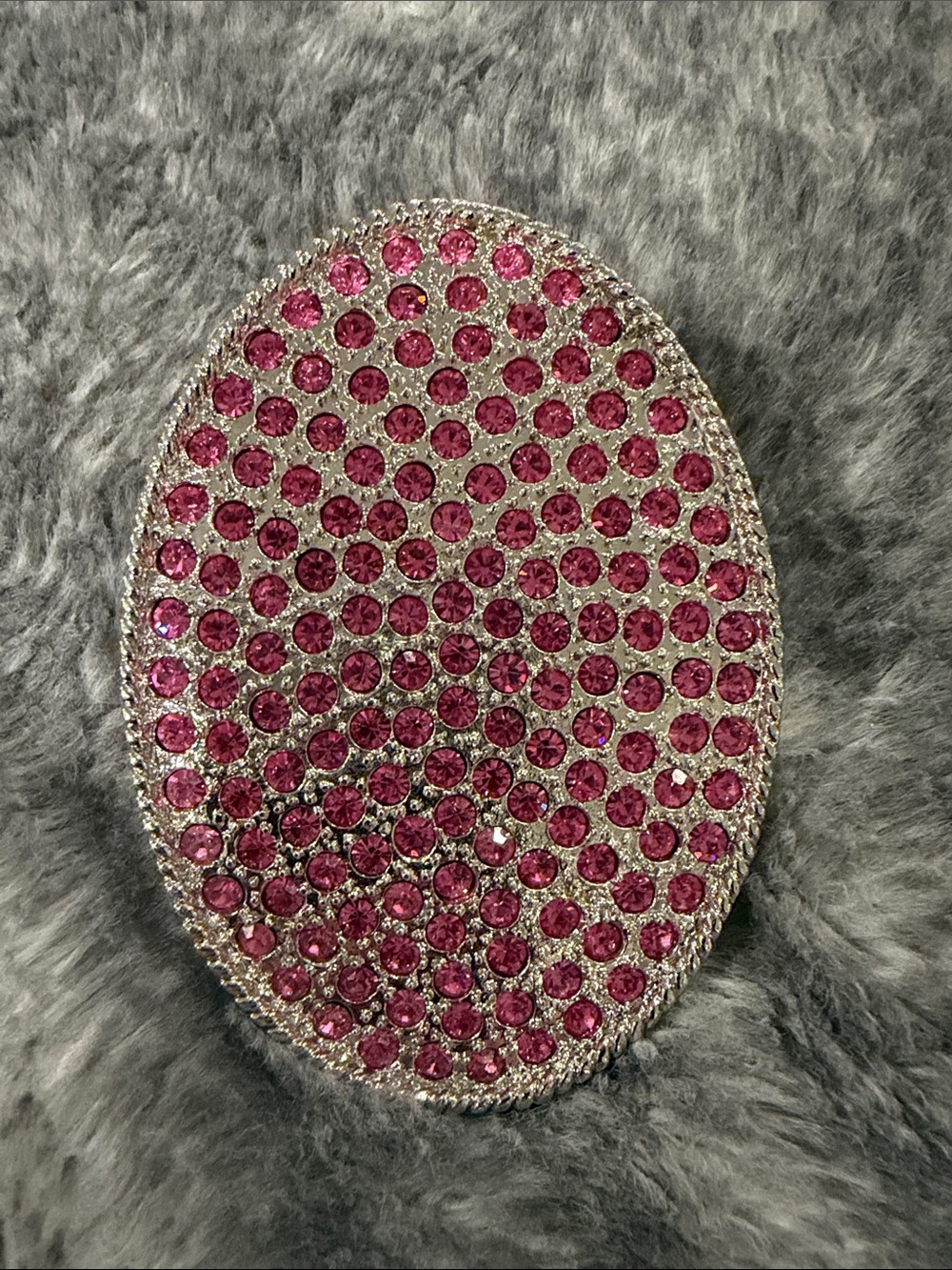 Crystal Embellished Pink Belt Buckle